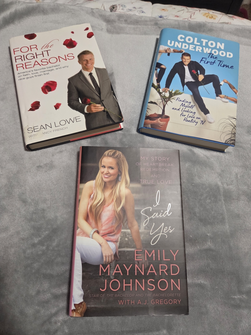 LOT OF 3 BIOGRAPHICAL BOOKS FROM THE BACHELOR/BACHELORETTE FRANCHISE
